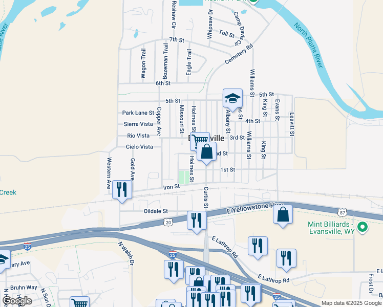 map of restaurants, bars, coffee shops, grocery stores, and more near 700 2nd St in Evansville
