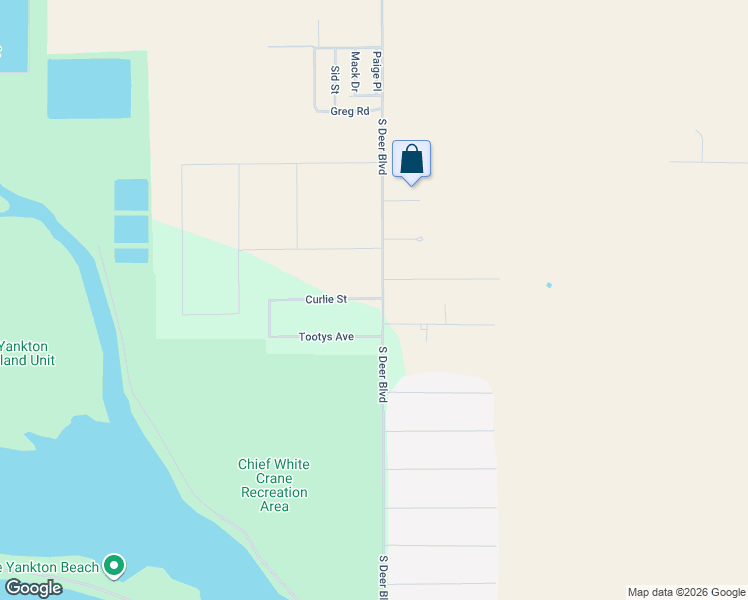 map of restaurants, bars, coffee shops, grocery stores, and more near 2101-2283 South Deer Boulevard in Yankton