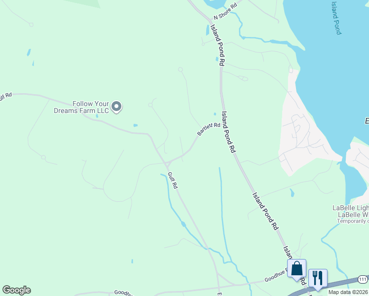 map of restaurants, bars, coffee shops, grocery stores, and more near 9 Bartlett Road in Derry