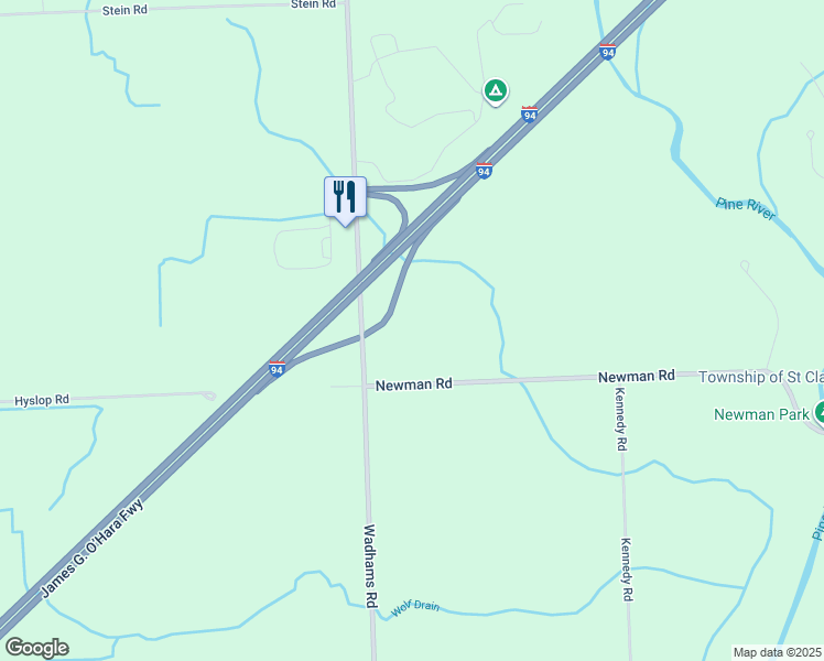 map of restaurants, bars, coffee shops, grocery stores, and more near 5960 Neuman Road in Saint Clair