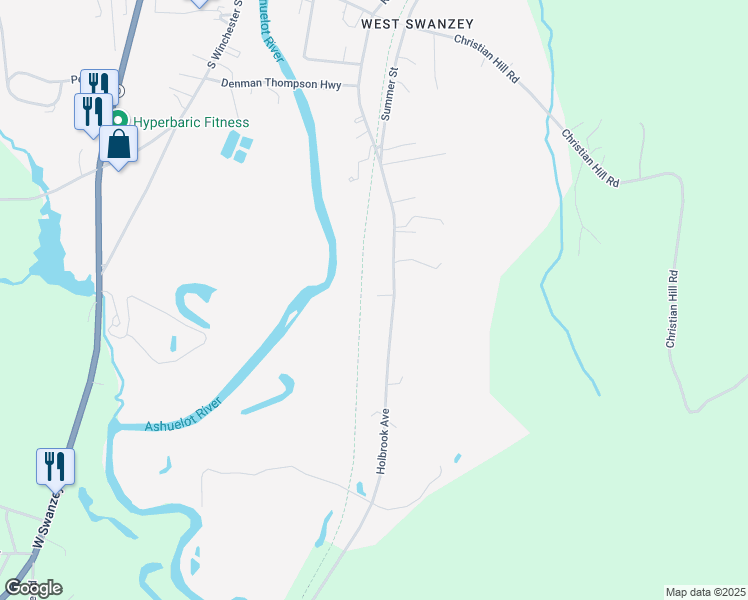 map of restaurants, bars, coffee shops, grocery stores, and more near 133 Holbrook Avenue in Swanzey