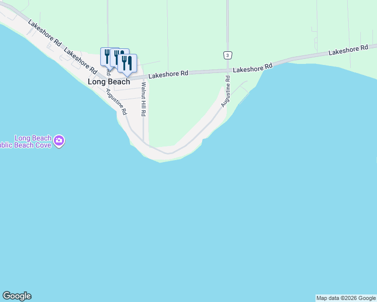 map of restaurants, bars, coffee shops, grocery stores, and more near 12089 Augustine Road in Regional Municipality of Niagara
