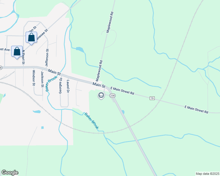 map of restaurants, bars, coffee shops, grocery stores, and more near 3338 East Main Street Road in Attica