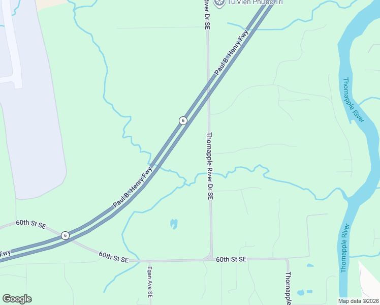 map of restaurants, bars, coffee shops, grocery stores, and more near 5601 Thornapple River Dr SE in Grand Rapids