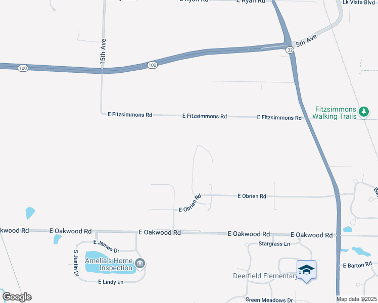 map of restaurants, bars, coffee shops, grocery stores, and more near 10009 South Hillview Avenue in Oak Creek
