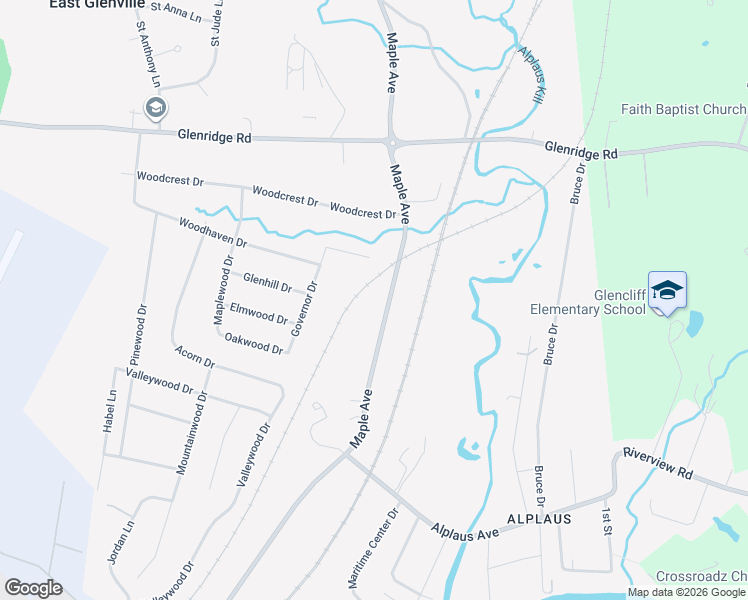 map of restaurants, bars, coffee shops, grocery stores, and more near 167 Maple Avenue in Schenectady