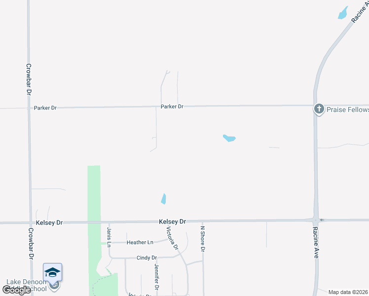 map of restaurants, bars, coffee shops, grocery stores, and more near S99W20523 Parker Drive in Muskego