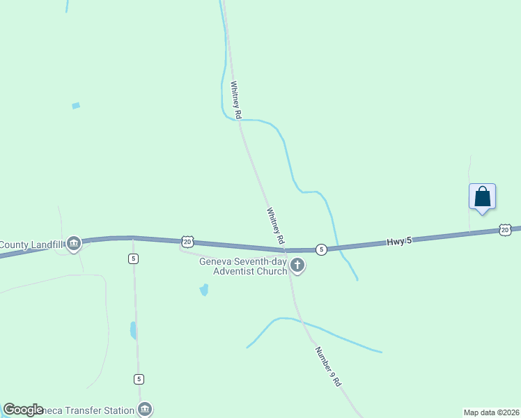 map of restaurants, bars, coffee shops, grocery stores, and more near 3496 Whitney Road in Stanley