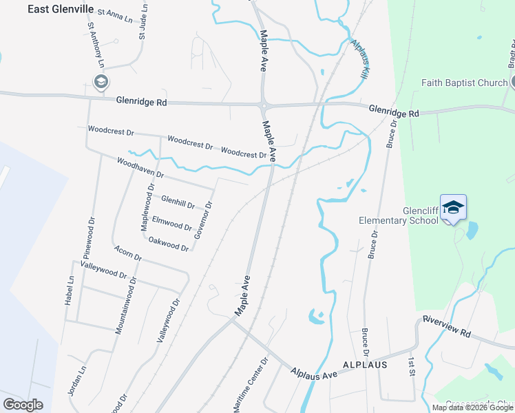 map of restaurants, bars, coffee shops, grocery stores, and more near 167 Maple Avenue in Schenectady