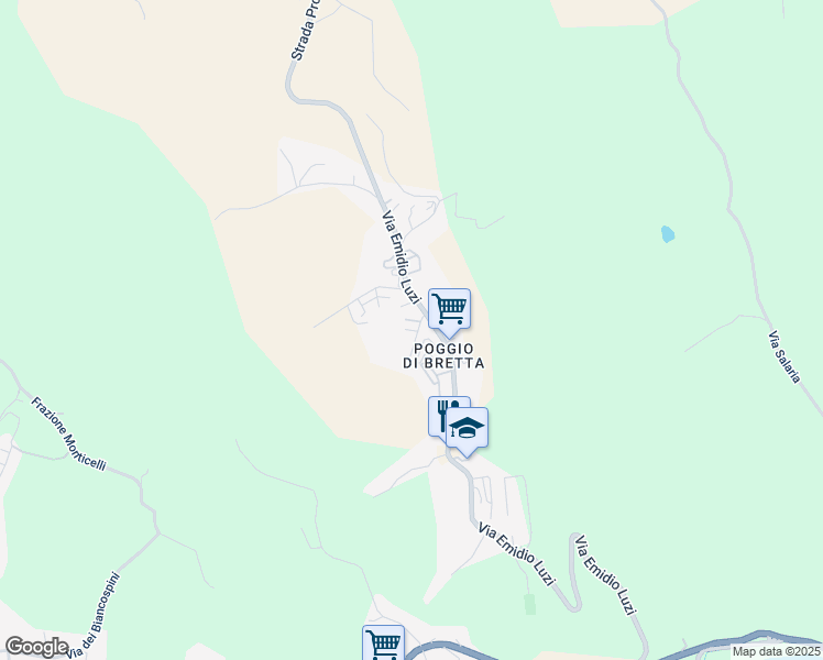map of restaurants, bars, coffee shops, grocery stores, and more near 85 Via Emidio Luzi in Ascoli Piceno