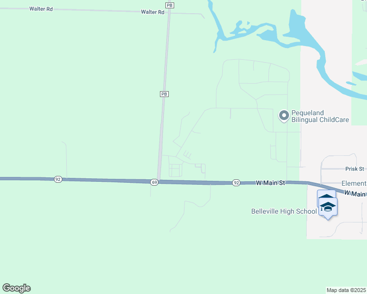 map of restaurants, bars, coffee shops, grocery stores, and more near 1121 Bellwest Boulevard in Belleville