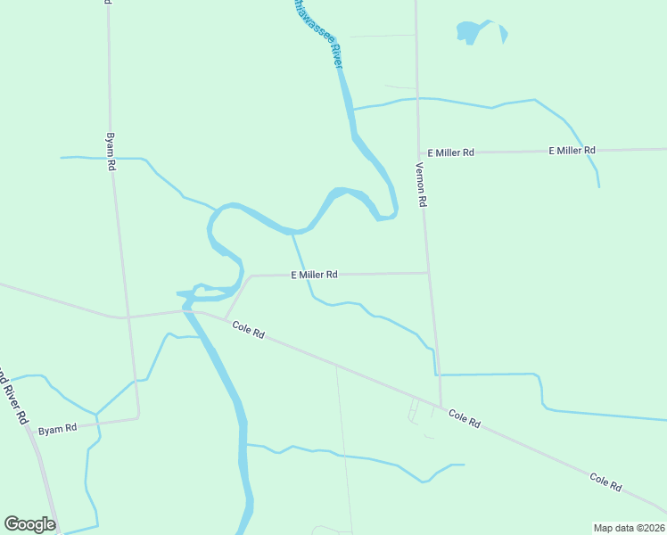 map of restaurants, bars, coffee shops, grocery stores, and more near 7107 East Miller Road in Bancroft