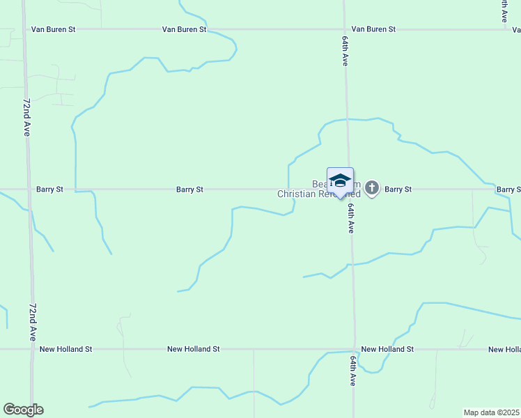 map of restaurants, bars, coffee shops, grocery stores, and more near 6612 Barry Street in Hudsonville