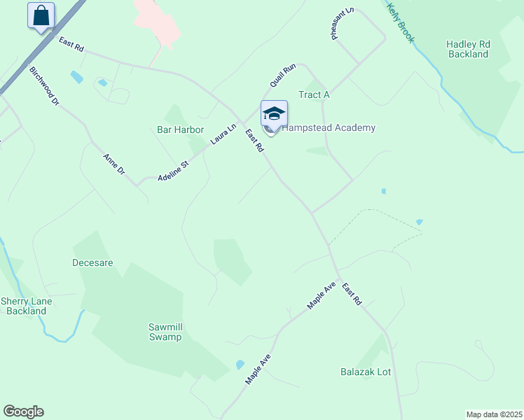 map of restaurants, bars, coffee shops, grocery stores, and more near 347 East Road in Hampstead