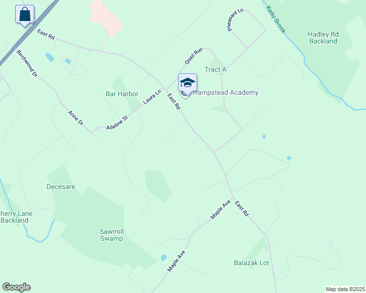 map of restaurants, bars, coffee shops, grocery stores, and more near 347 East Road in Hampstead