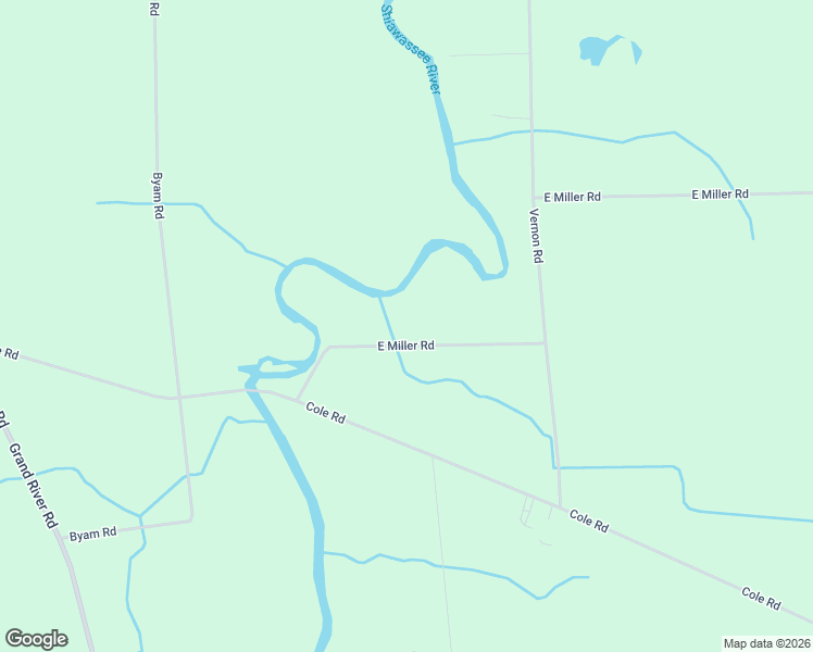 map of restaurants, bars, coffee shops, grocery stores, and more near 7107 East Miller Road in Bancroft