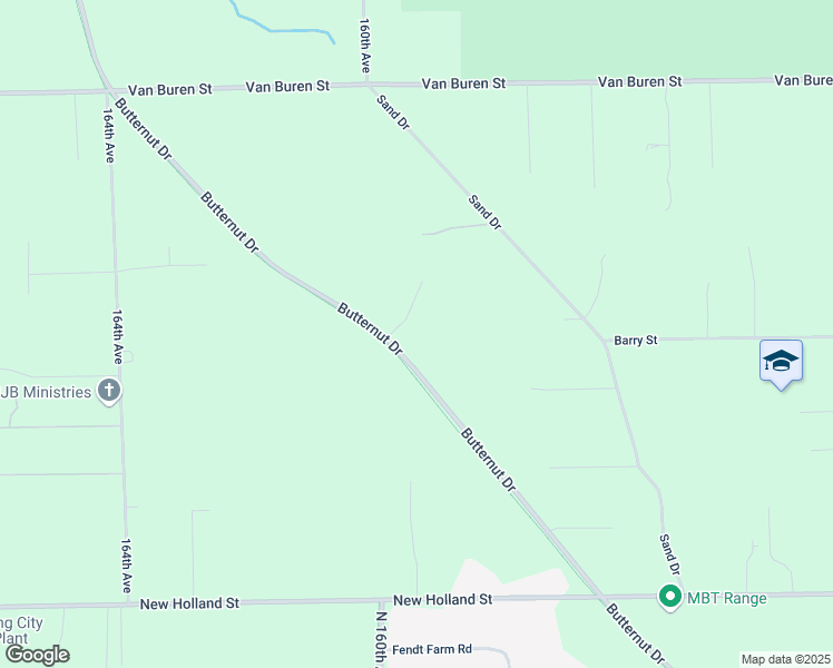 map of restaurants, bars, coffee shops, grocery stores, and more near 5364 Butternut Drive in Holland