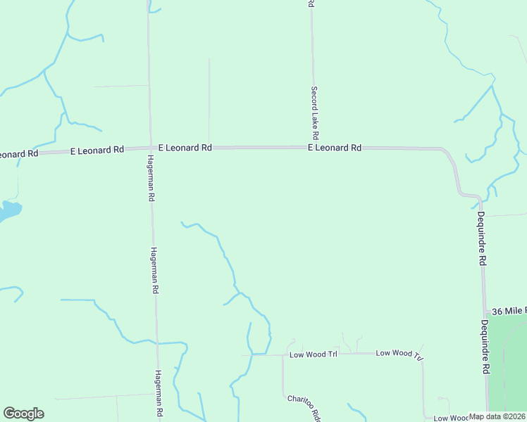 map of restaurants, bars, coffee shops, grocery stores, and more near 1360 East Leonard Road in Leonard