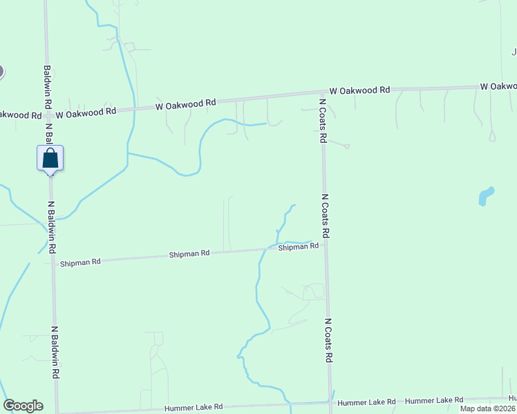 map of restaurants, bars, coffee shops, grocery stores, and more near 1700 Shipman Road in Oakland County