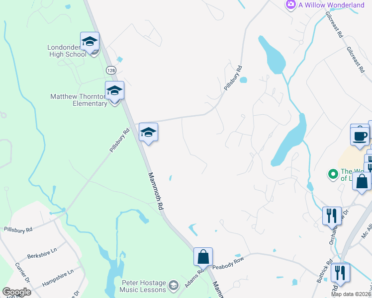 map of restaurants, bars, coffee shops, grocery stores, and more near 8 King Richard Drive in Londonderry