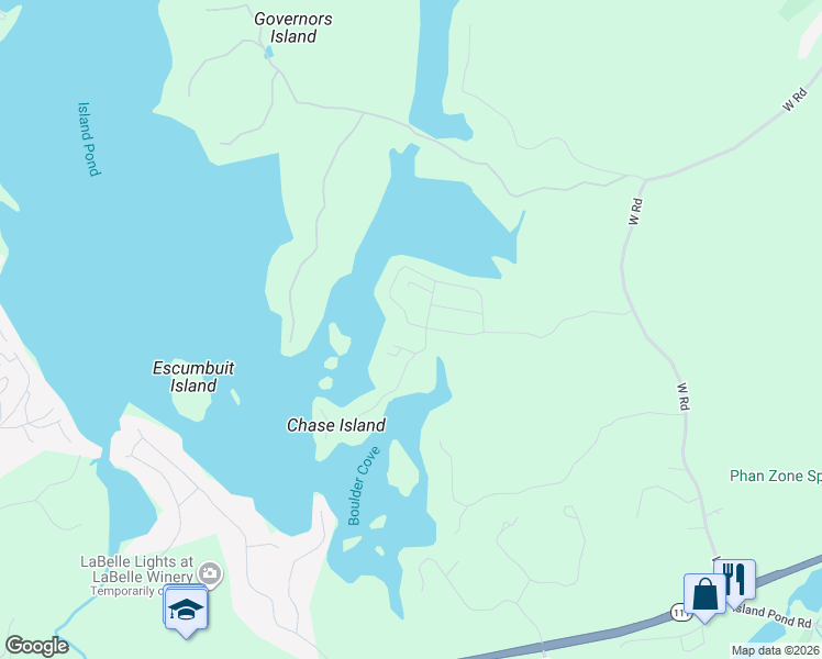 map of restaurants, bars, coffee shops, grocery stores, and more near 50 Hemlock Shore Drive in Atkinson