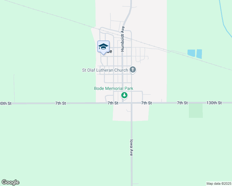 map of restaurants, bars, coffee shops, grocery stores, and more near 601 Christiana Avenue in Bode