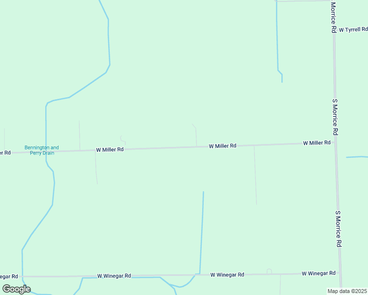 map of restaurants, bars, coffee shops, grocery stores, and more near 1647 West Miller Road in Owosso
