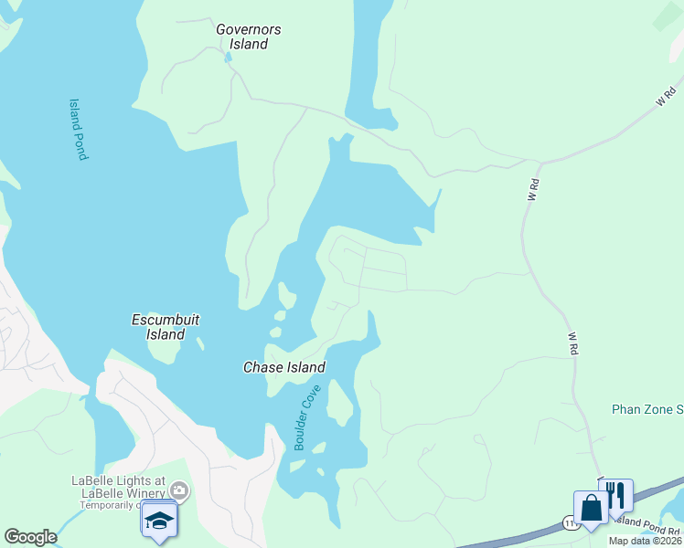 map of restaurants, bars, coffee shops, grocery stores, and more near 50 Hemlock Shore Drive in Atkinson