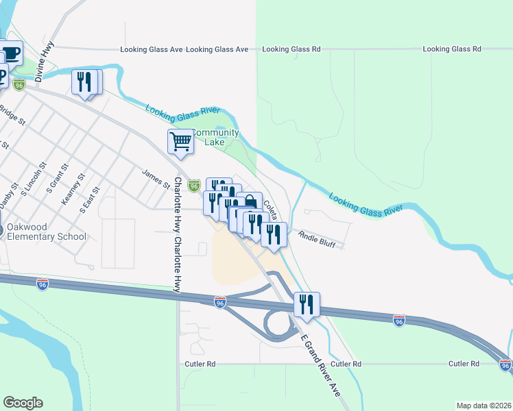 map of restaurants, bars, coffee shops, grocery stores, and more near 258 Bristie Street in Portland