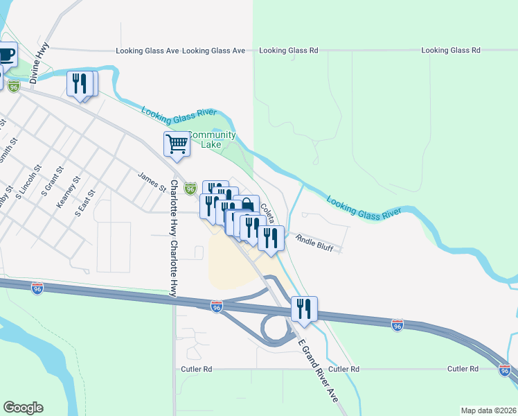 map of restaurants, bars, coffee shops, grocery stores, and more near 258 Bristie Street in Portland