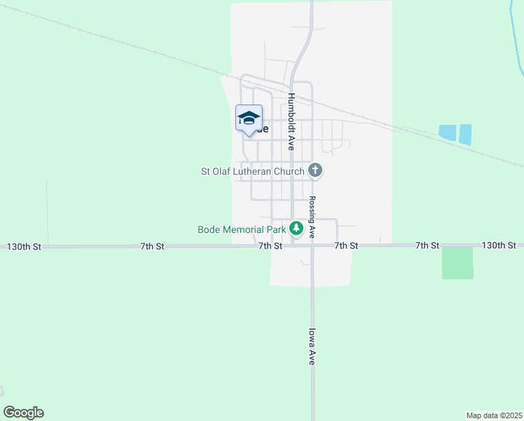 map of restaurants, bars, coffee shops, grocery stores, and more near 600 Christiana Avenue in Bode