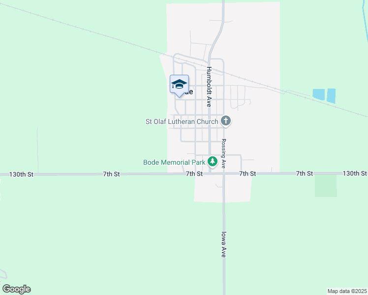 map of restaurants, bars, coffee shops, grocery stores, and more near 600 Christiana Avenue in Bode