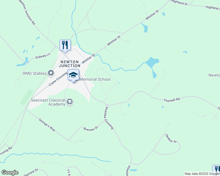 map of restaurants, bars, coffee shops, grocery stores, and more near 5 Tanglewood Drive in Newton