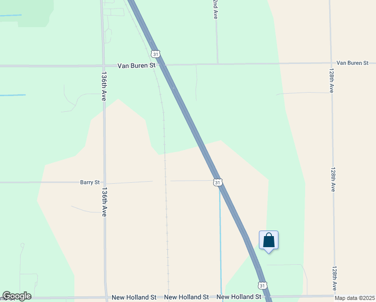 map of restaurants, bars, coffee shops, grocery stores, and more near U.S. 31 in Holland