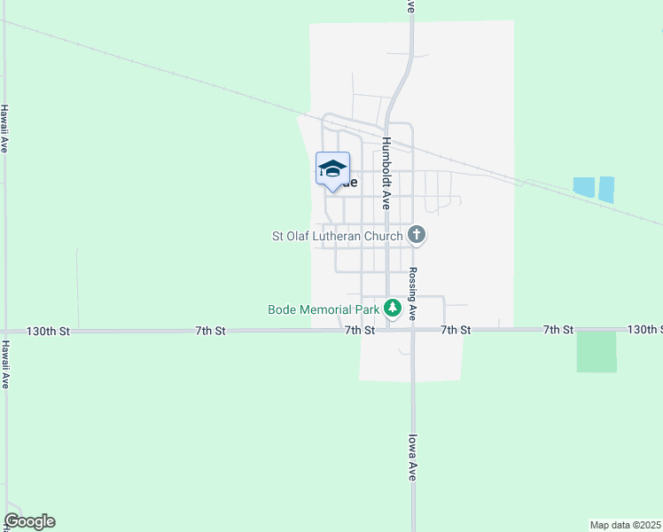 map of restaurants, bars, coffee shops, grocery stores, and more near 400 College Avenue in Bode