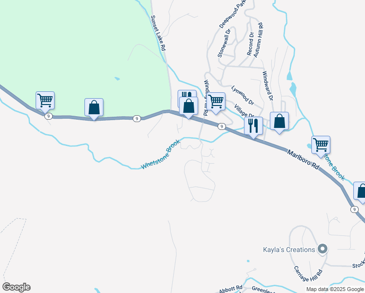 map of restaurants, bars, coffee shops, grocery stores, and more near 39 1st Level Drive in West Brattleboro