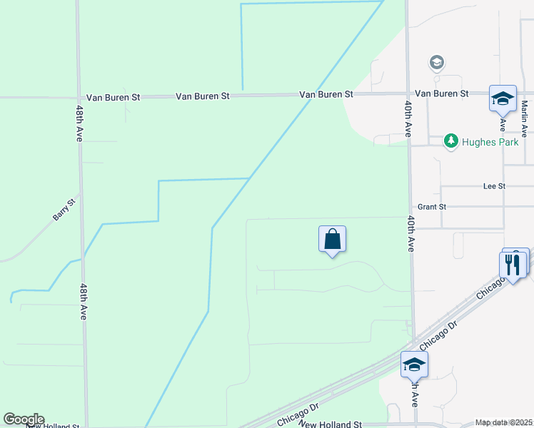 map of restaurants, bars, coffee shops, grocery stores, and more near 4375 Barry Street in Hudsonville