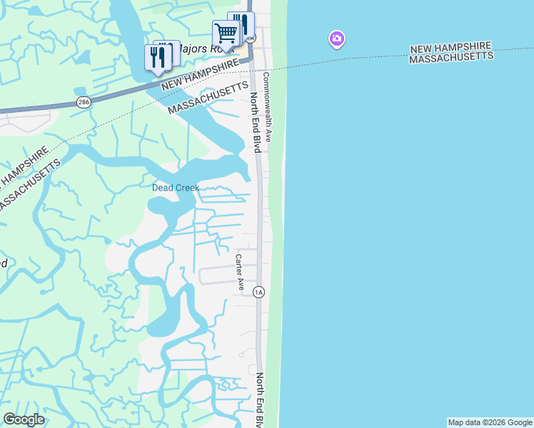 map of restaurants, bars, coffee shops, grocery stores, and more near 480 North End Boulevard in Salisbury
