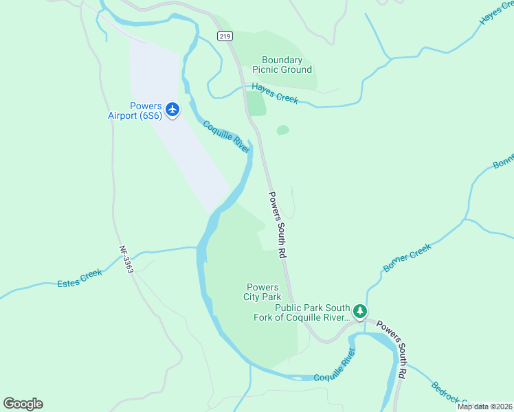 map of restaurants, bars, coffee shops, grocery stores, and more near 41308 South Powers Road in Powers