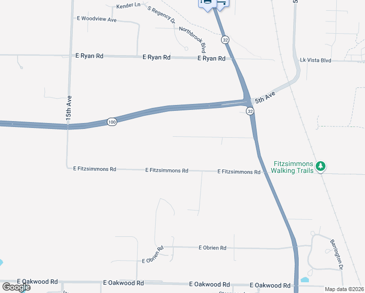 map of restaurants, bars, coffee shops, grocery stores, and more near 3603 East Garden Place in Oak Creek