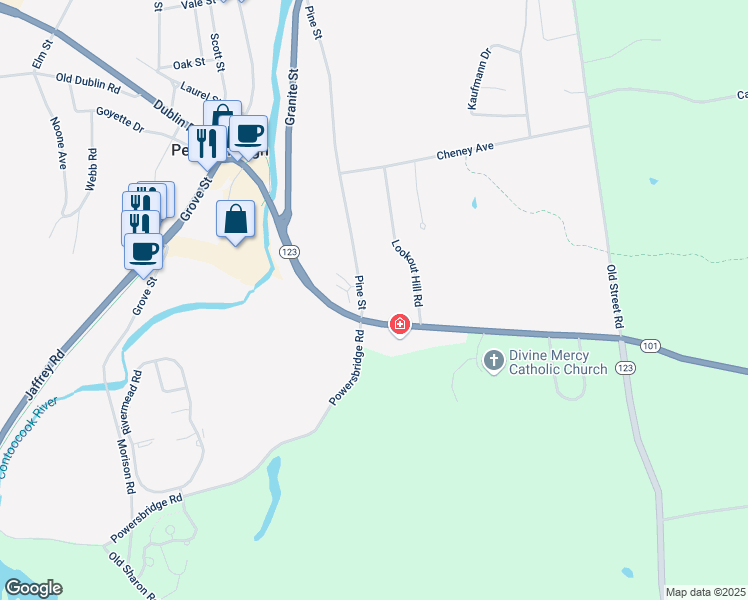 map of restaurants, bars, coffee shops, grocery stores, and more near 120 Wilton Road in Peterborough