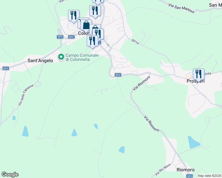map of restaurants, bars, coffee shops, grocery stores, and more near 1 Via Delle Acacie in Provincia di Teramo