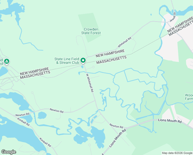 map of restaurants, bars, coffee shops, grocery stores, and more near 8 West Whitehall Road in Amesbury