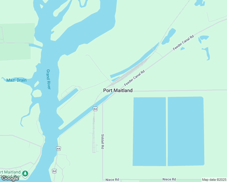 map of restaurants, bars, coffee shops, grocery stores, and more near 493 Feeder Canal Road in Lowbanks