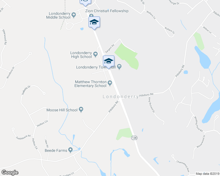 map of restaurants, bars, coffee shops, grocery stores, and more near 275 Mammoth Road in Londonderry