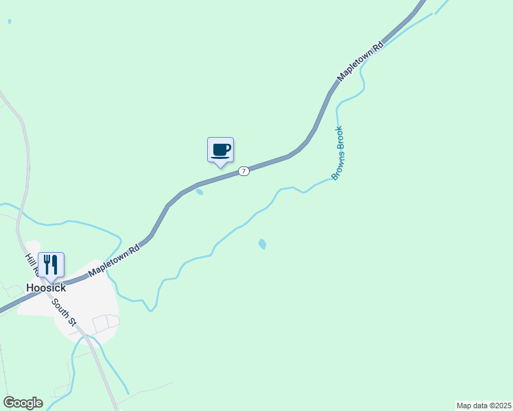 map of restaurants, bars, coffee shops, grocery stores, and more near 5076 New York 7 in Hoosick Falls