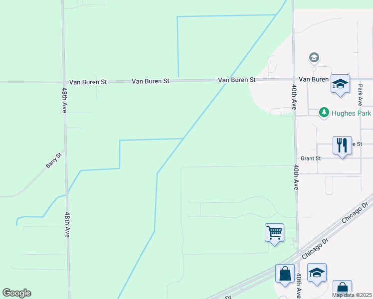 map of restaurants, bars, coffee shops, grocery stores, and more near 4375 Barry Street in Hudsonville
