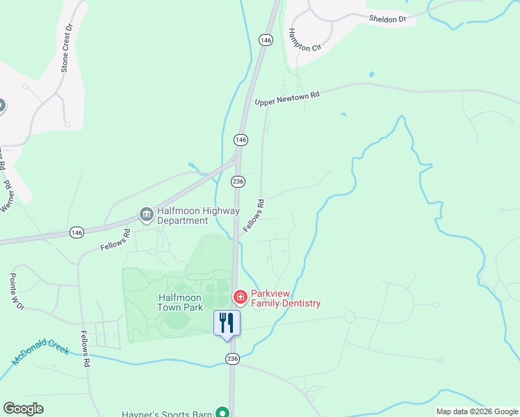 map of restaurants, bars, coffee shops, grocery stores, and more near 180 Fellows Road in Mechanicville
