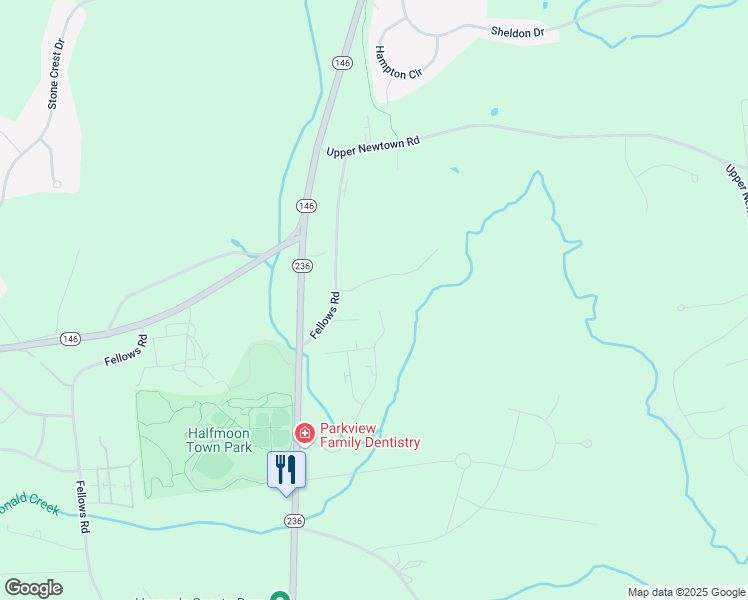 map of restaurants, bars, coffee shops, grocery stores, and more near 1 Sparrowhawk Circle in Saratoga County