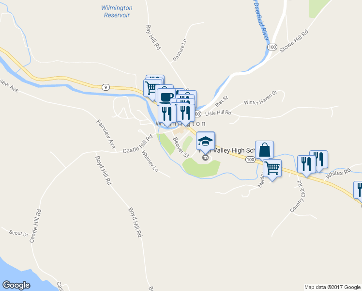 map of restaurants, bars, coffee shops, grocery stores, and more near 18 Beaver St in Wilmington